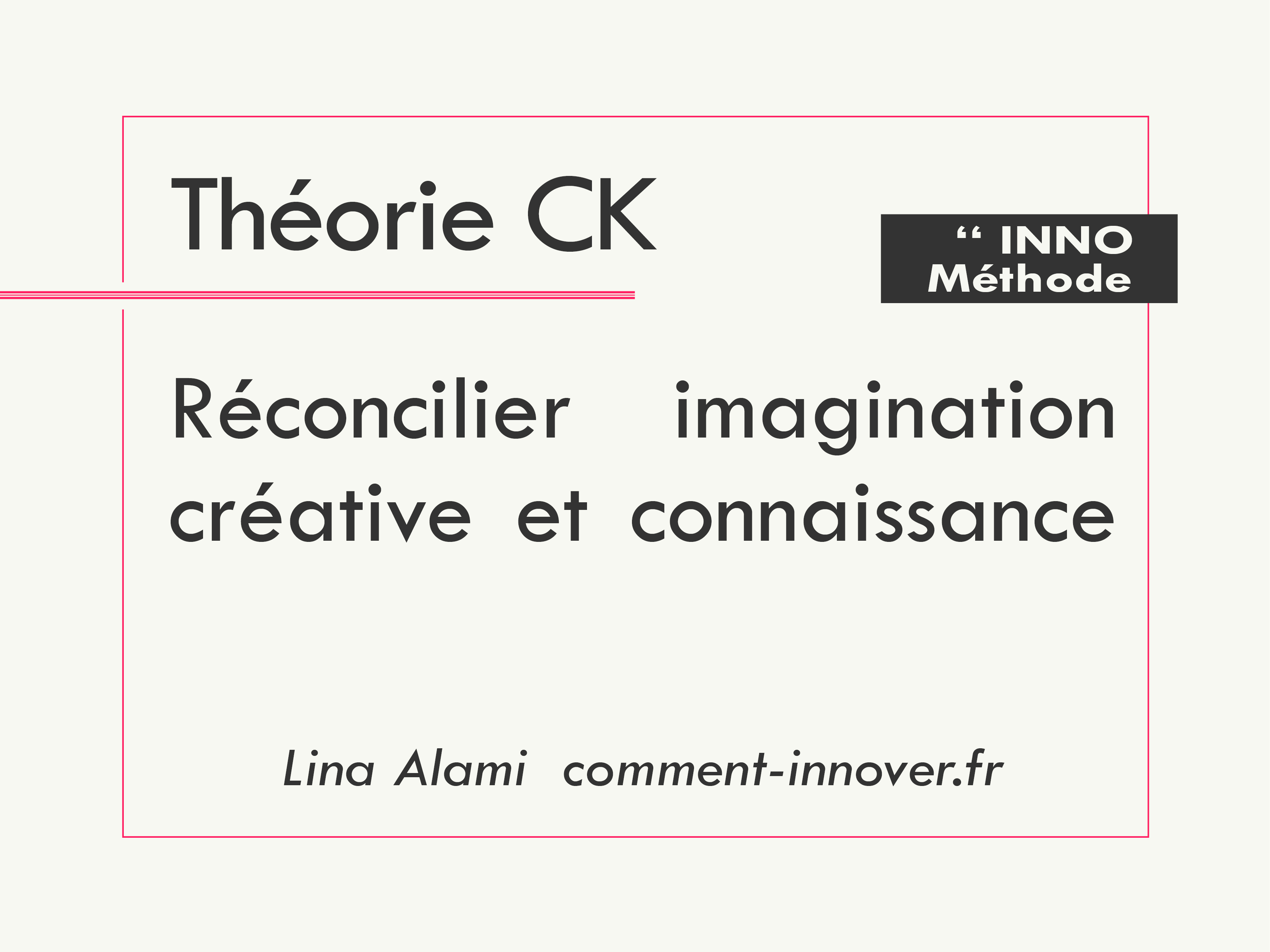 théorie ck - comment innover theorie ck